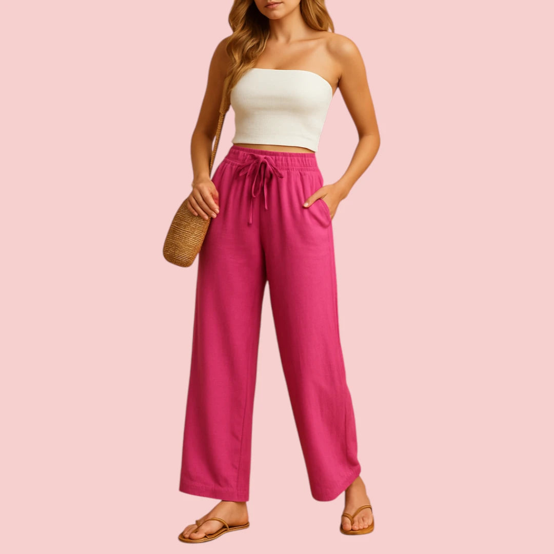 Dames Loungebroek – Hoge Taille en Oversized Pijpen