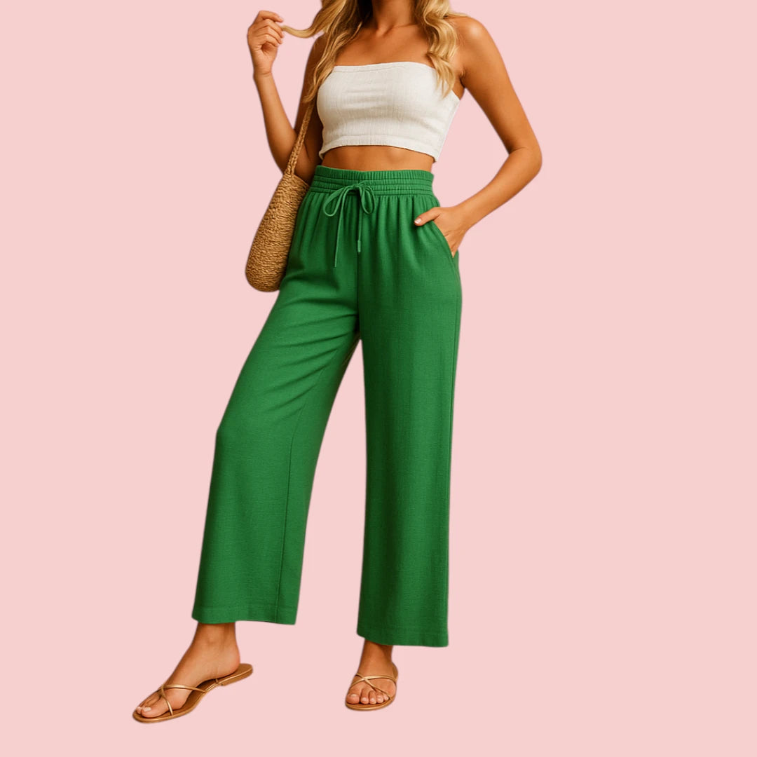 Dames Loungebroek – Hoge Taille en Oversized Pijpen