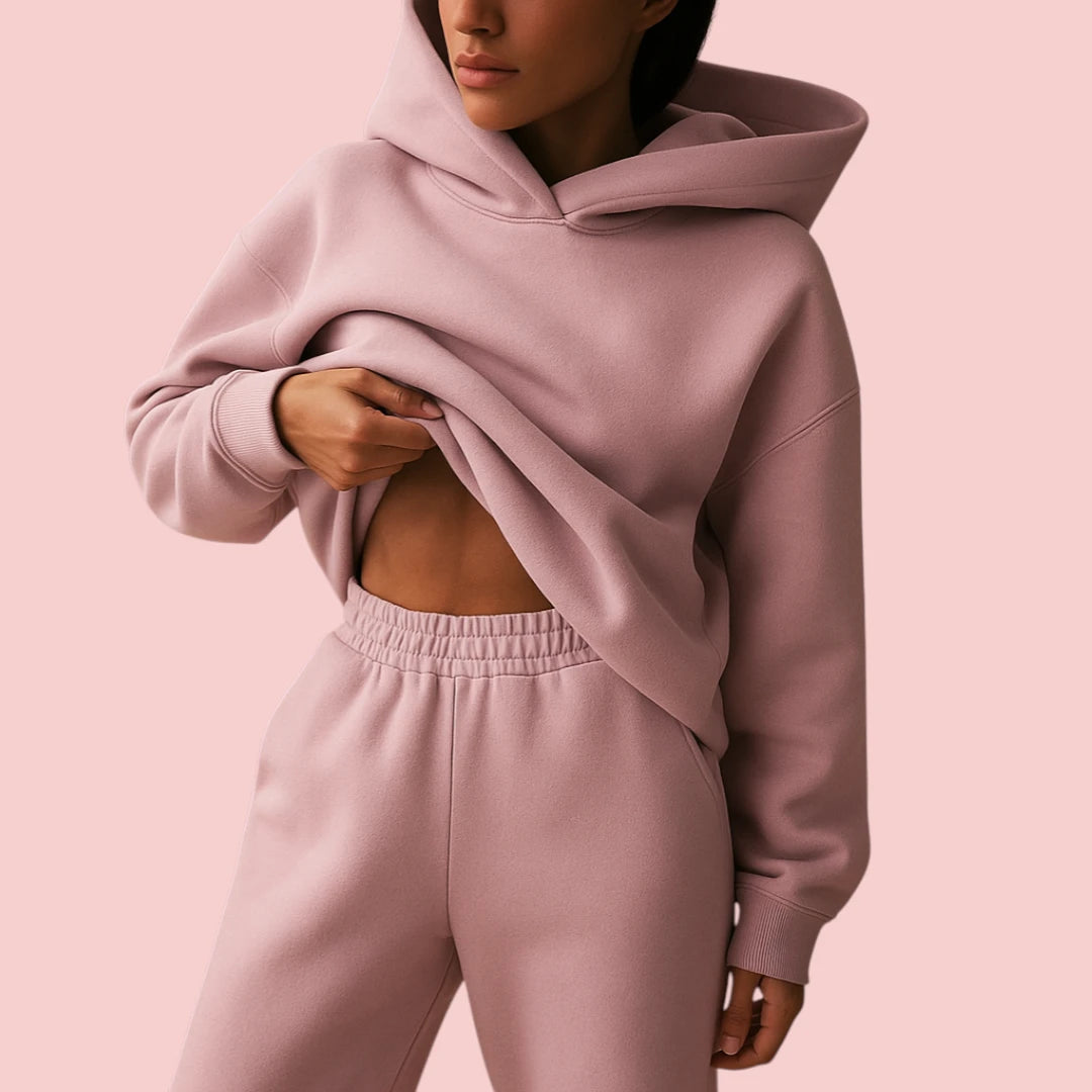 Dames Loungewear Set – Oversized Hoodie & Elastische Broek