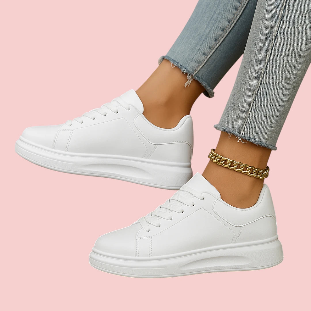 Dames Sneakers – Minimalistisch Leer voor Comfort