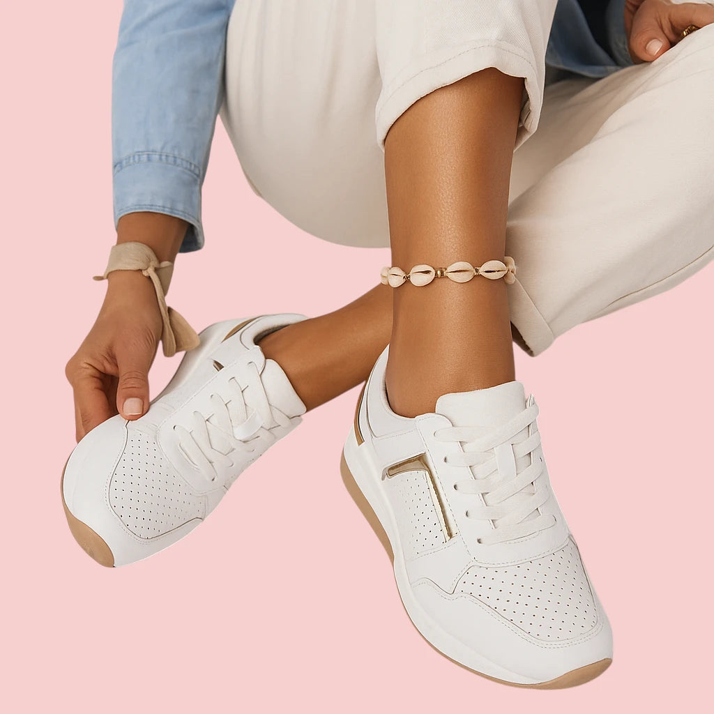 Dames Sneakers – Verhoogde Zool en Ademend Ontwerp voor Comfort tijdens Dagelijks Gebruik