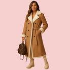 Dames Winterjas – Lange Kasjmier Jas met Klassieke Reverskraag