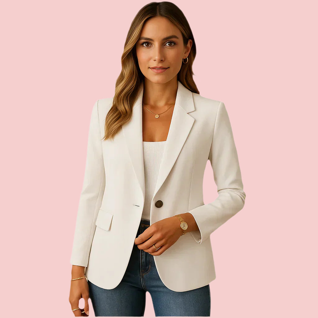 Getailleerde blazer met comfortabele pasvorm