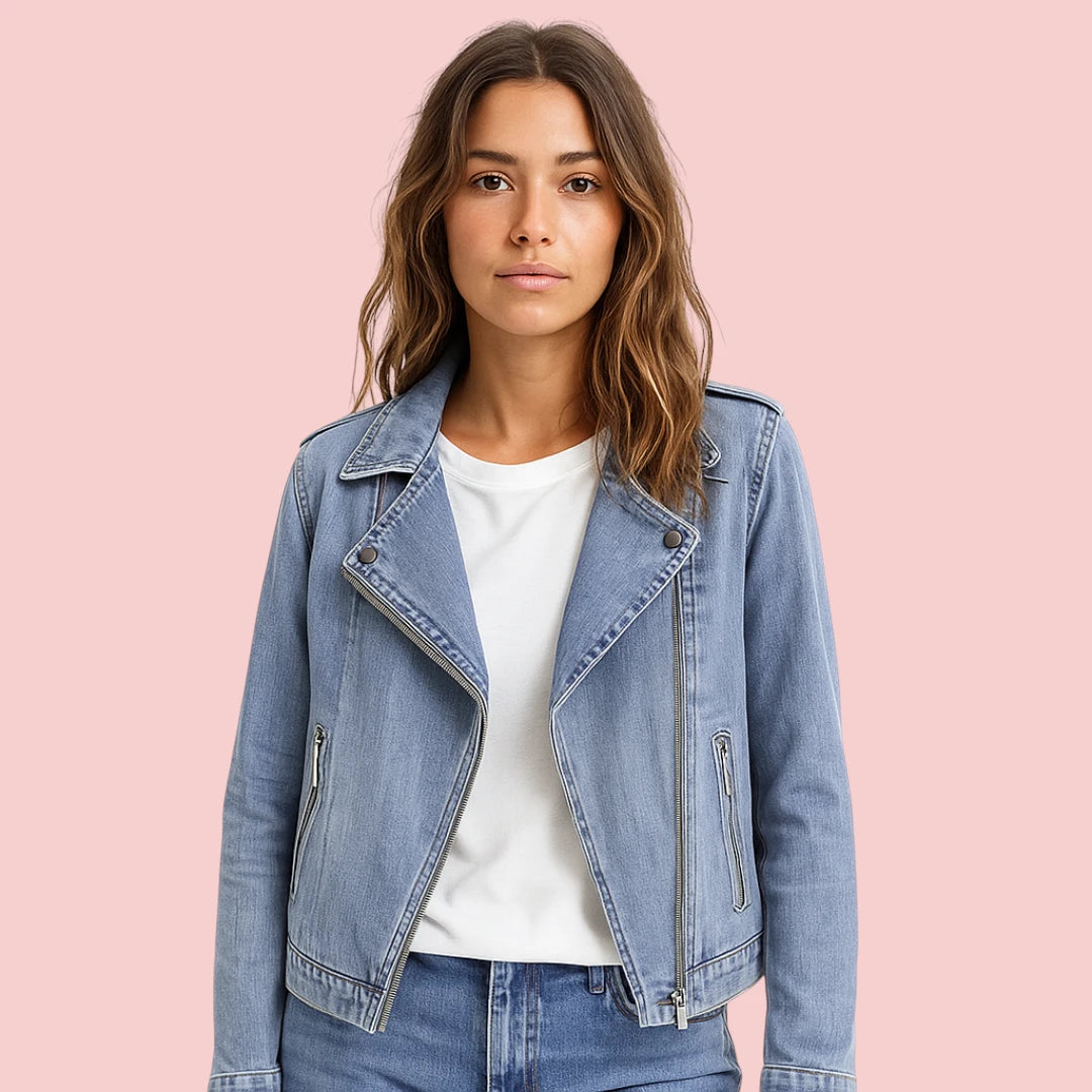 Dames Spijkerjasje Gewassen Denim Lichtgewicht Casual Jas